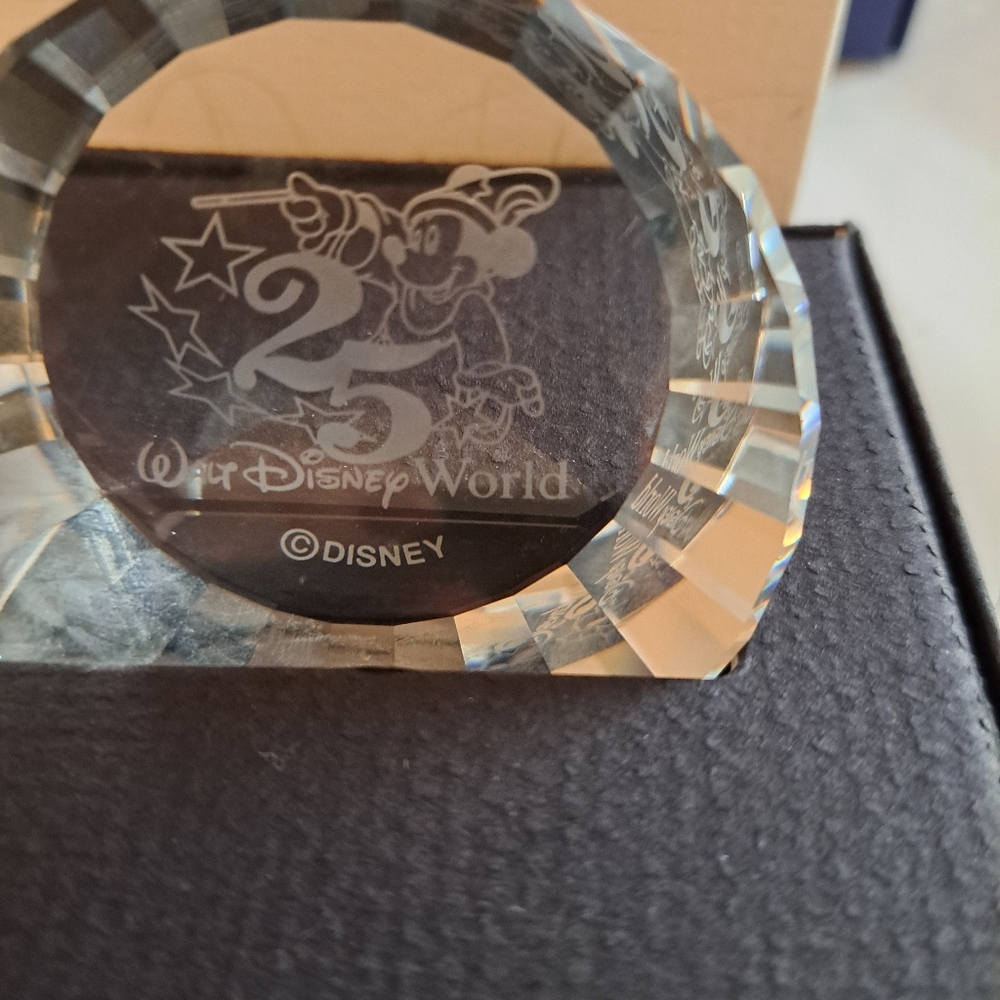 Swarovski crystal Walt Disney 25th anniversary Mickey sorcerer paperweight